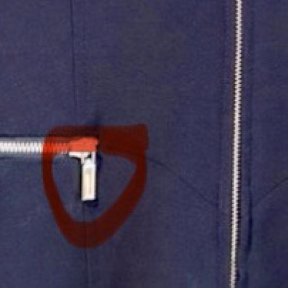 Worth Wool Blend Navy Zip Jacket with Silver Zipper Accents Size 16 NWT - Picture 13 of 13